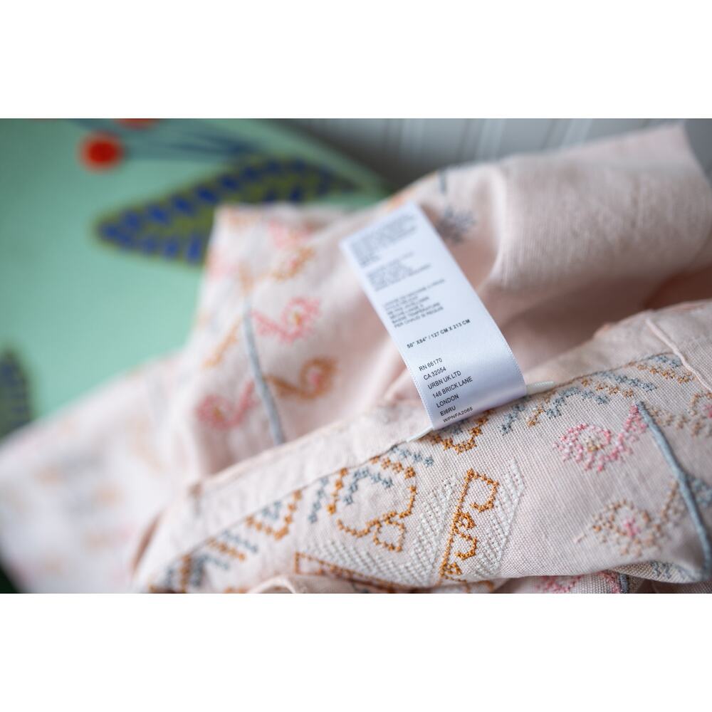 Anthropologie Pink Patterned Curtains - Picture 5 of 5
